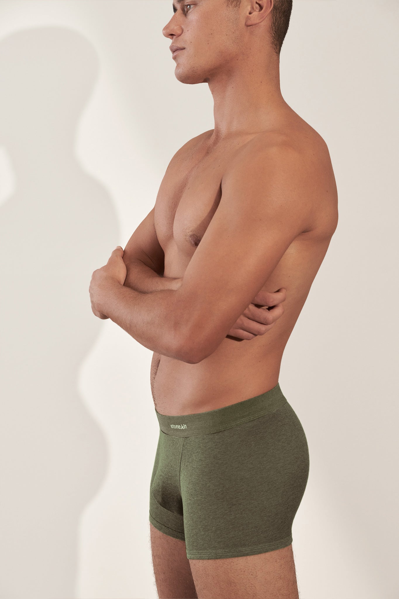 Boxer Brief in Organic Cotton Rib - Forest