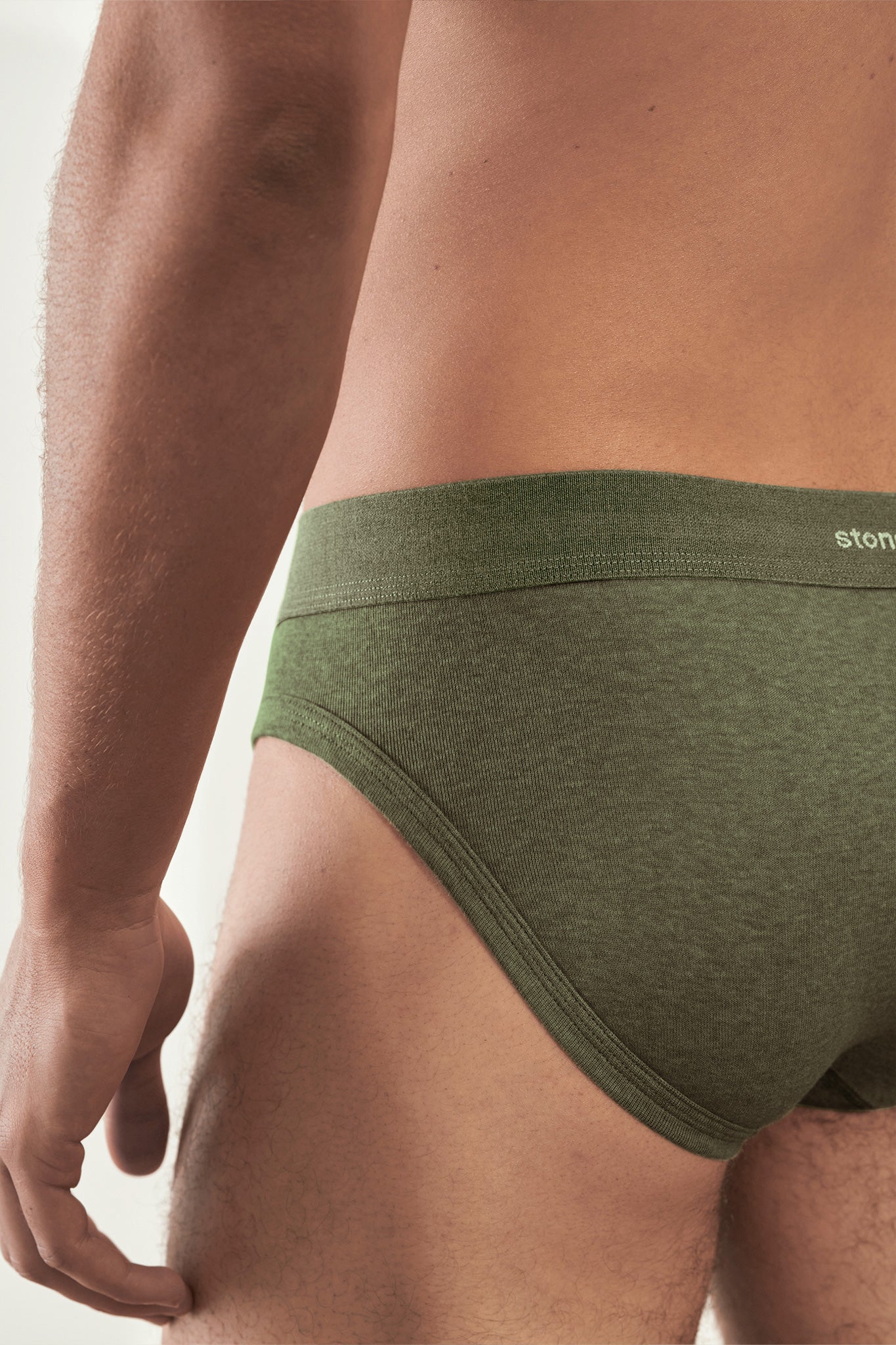 Brief in Organic Cotton Rib - Forest