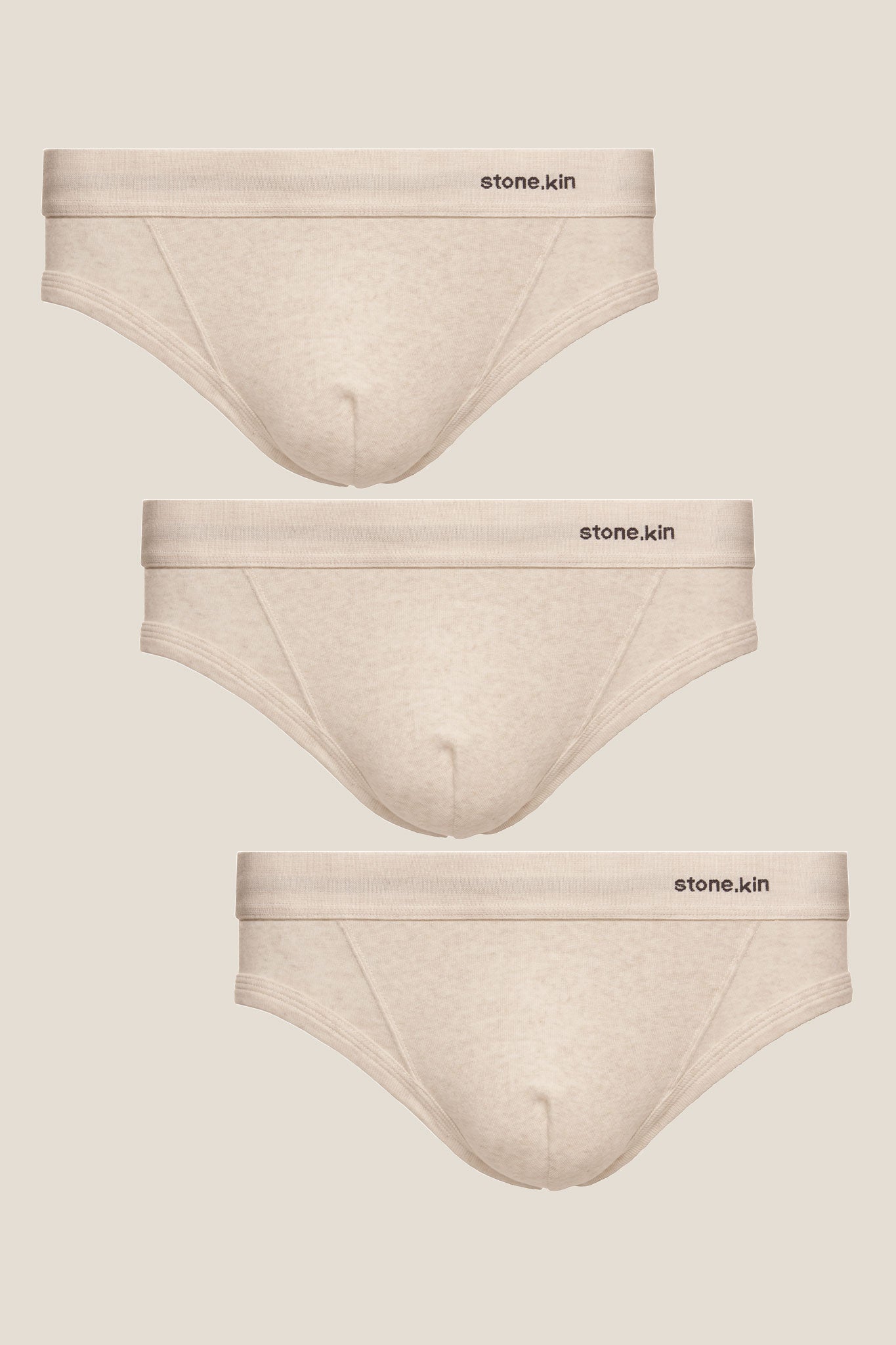 Men's Brief 3 Pack / Bone Stone.kin