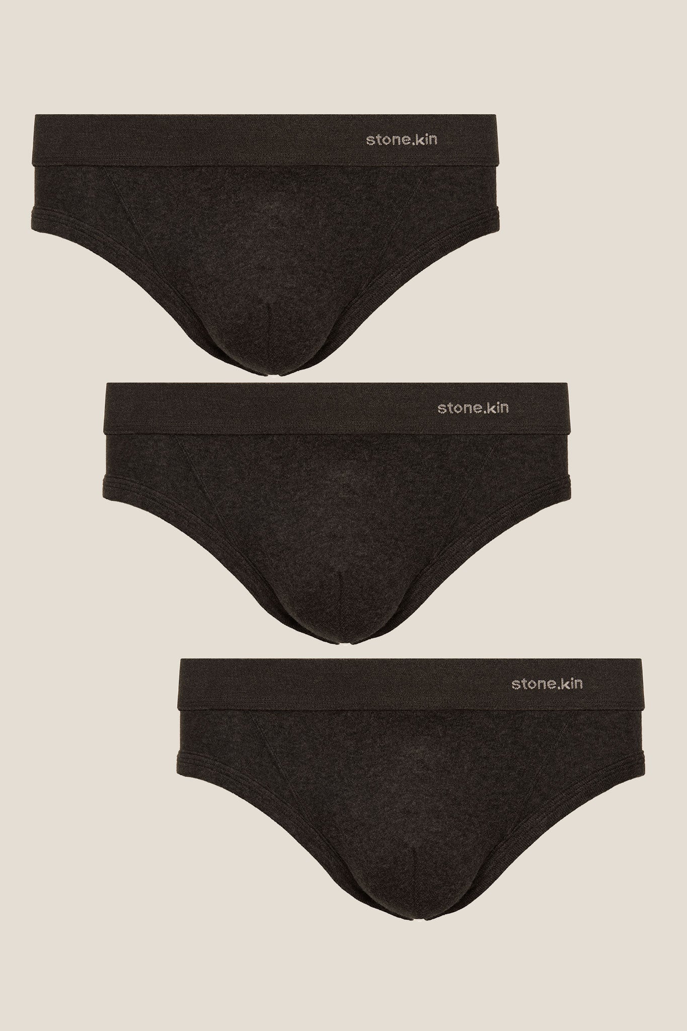 Men's Brief 3 Pack / Tar Stone.kin