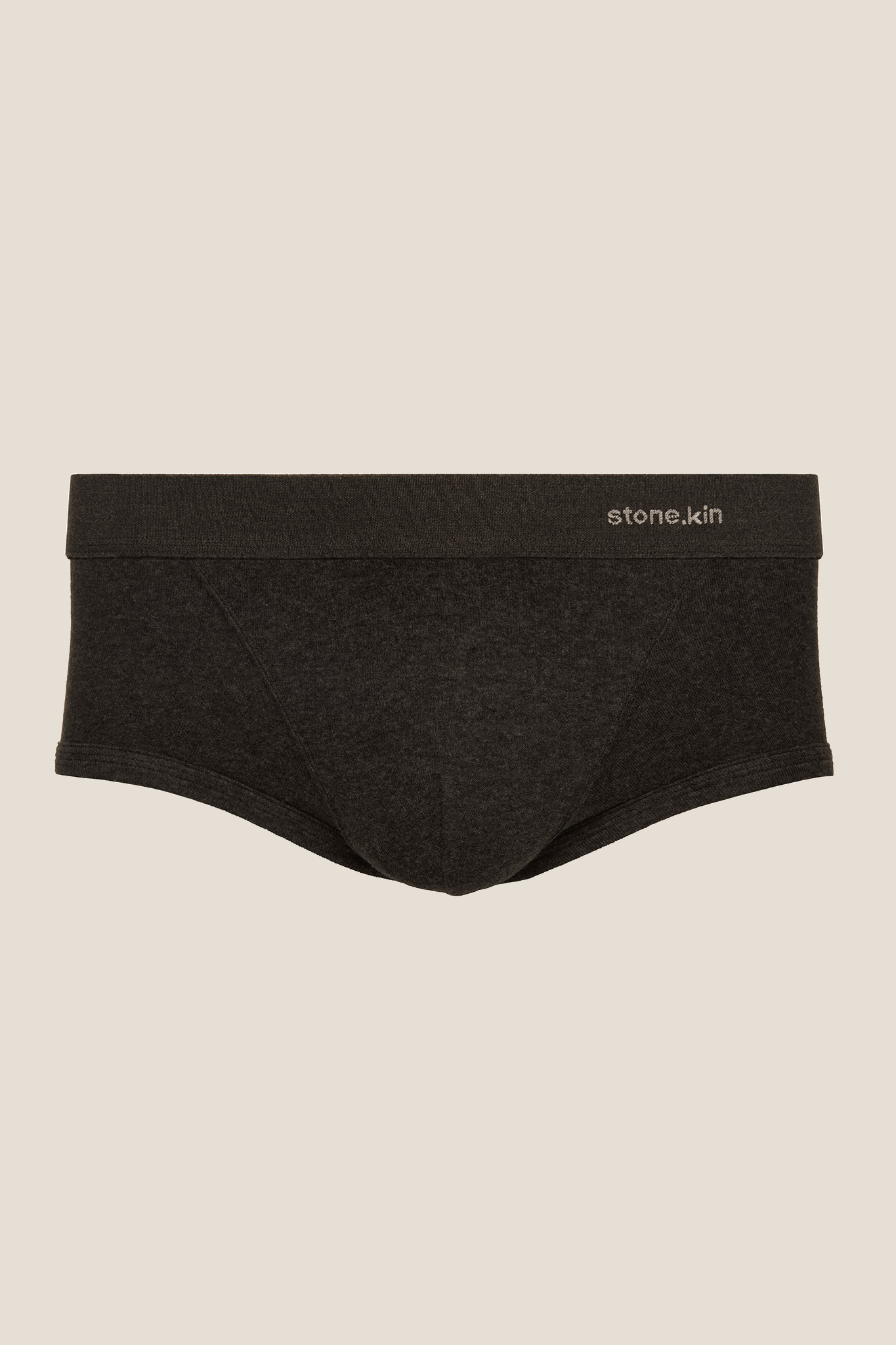 Trunk in Organic Cotton Rib - Tar Stone.kin