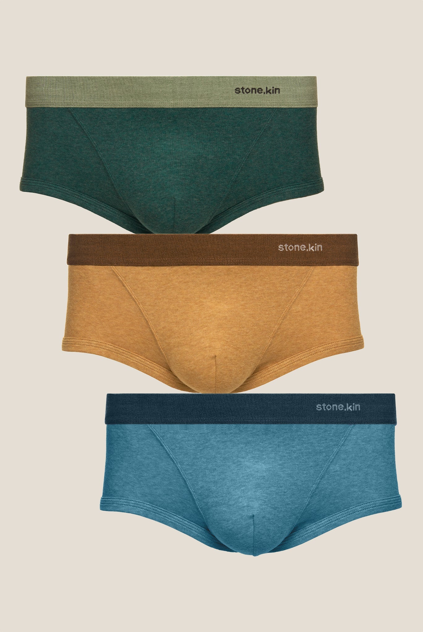 Trunk - 3 Pack - Teal/Sage, Camel/Brown, Lake/Indigo Stone.kin