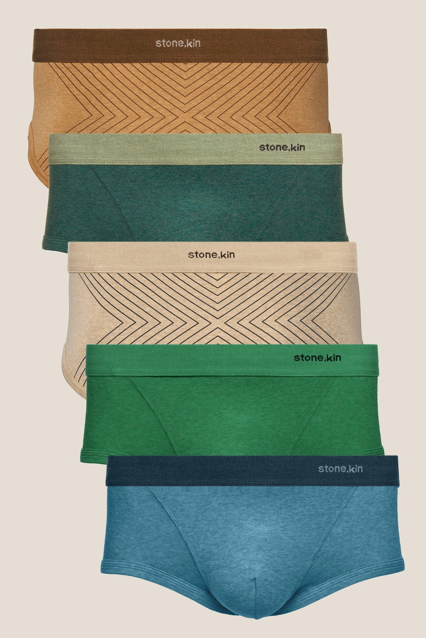 Men’s Organic Cotton Trunk - 5 Pack Stone.kin