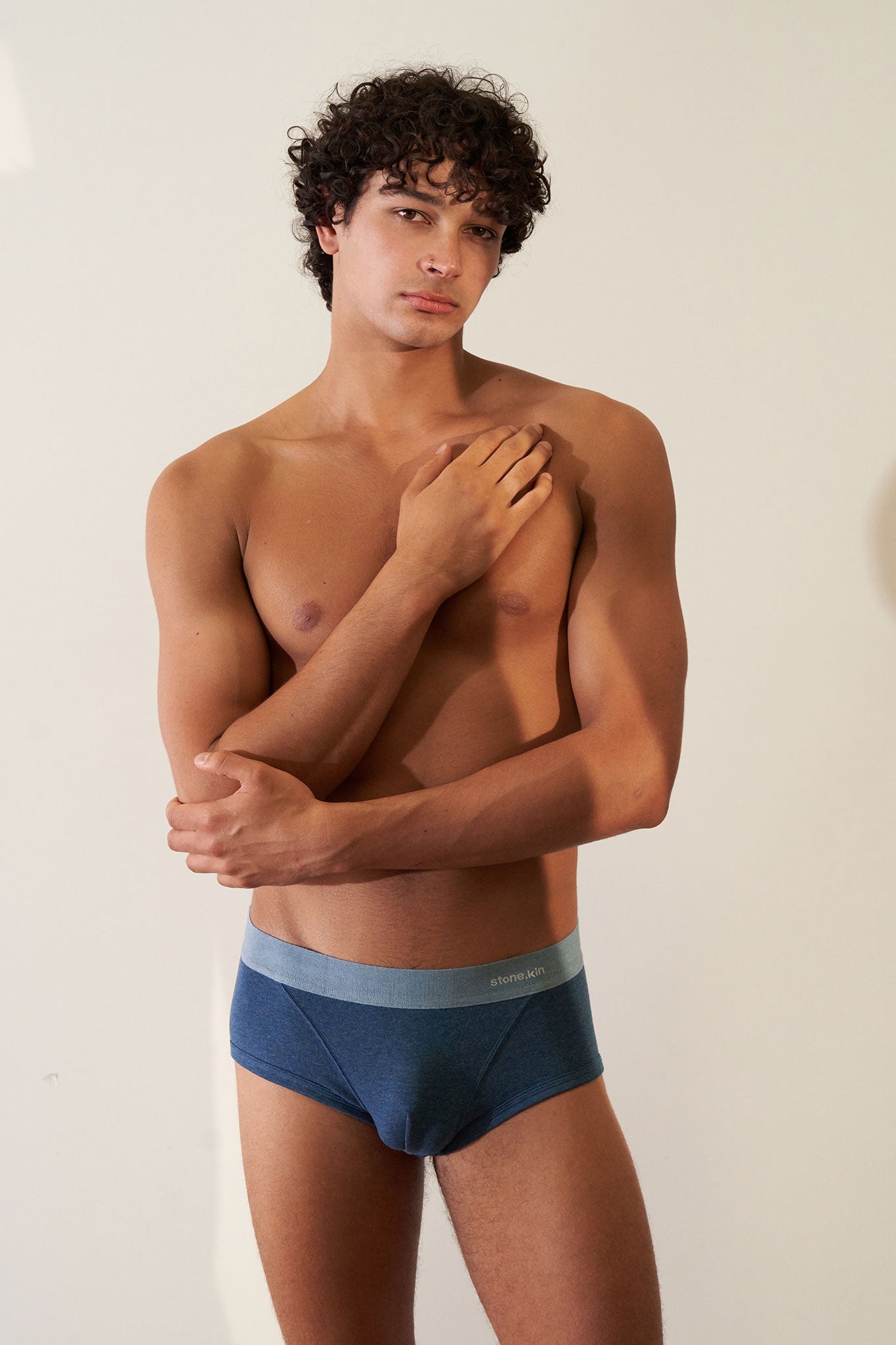 Trunk in Organic Cotton Rib - Indigo + Lake Stone.kin