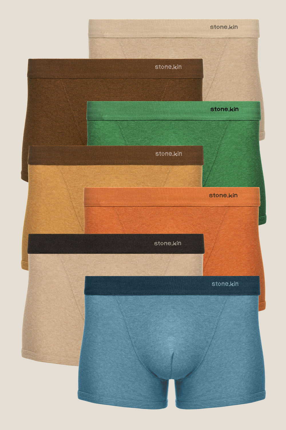 Boxer Brief 7 Pack / Camel & Brown, Pandanus, Lake & Indigo, Brown, Papaya, Sand, Sand & Tar