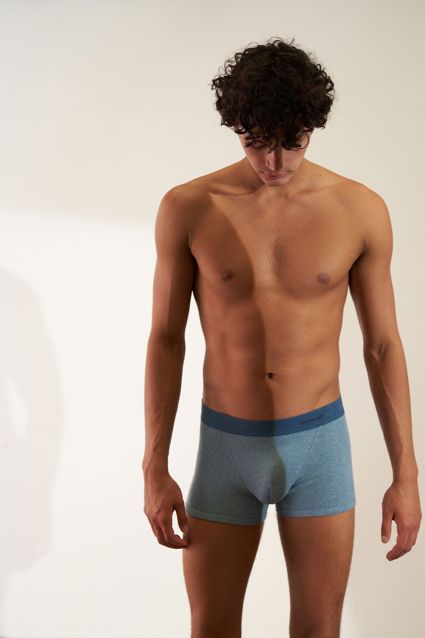 Boxer Brief in Organic Cotton Rib - Lake & Indigo