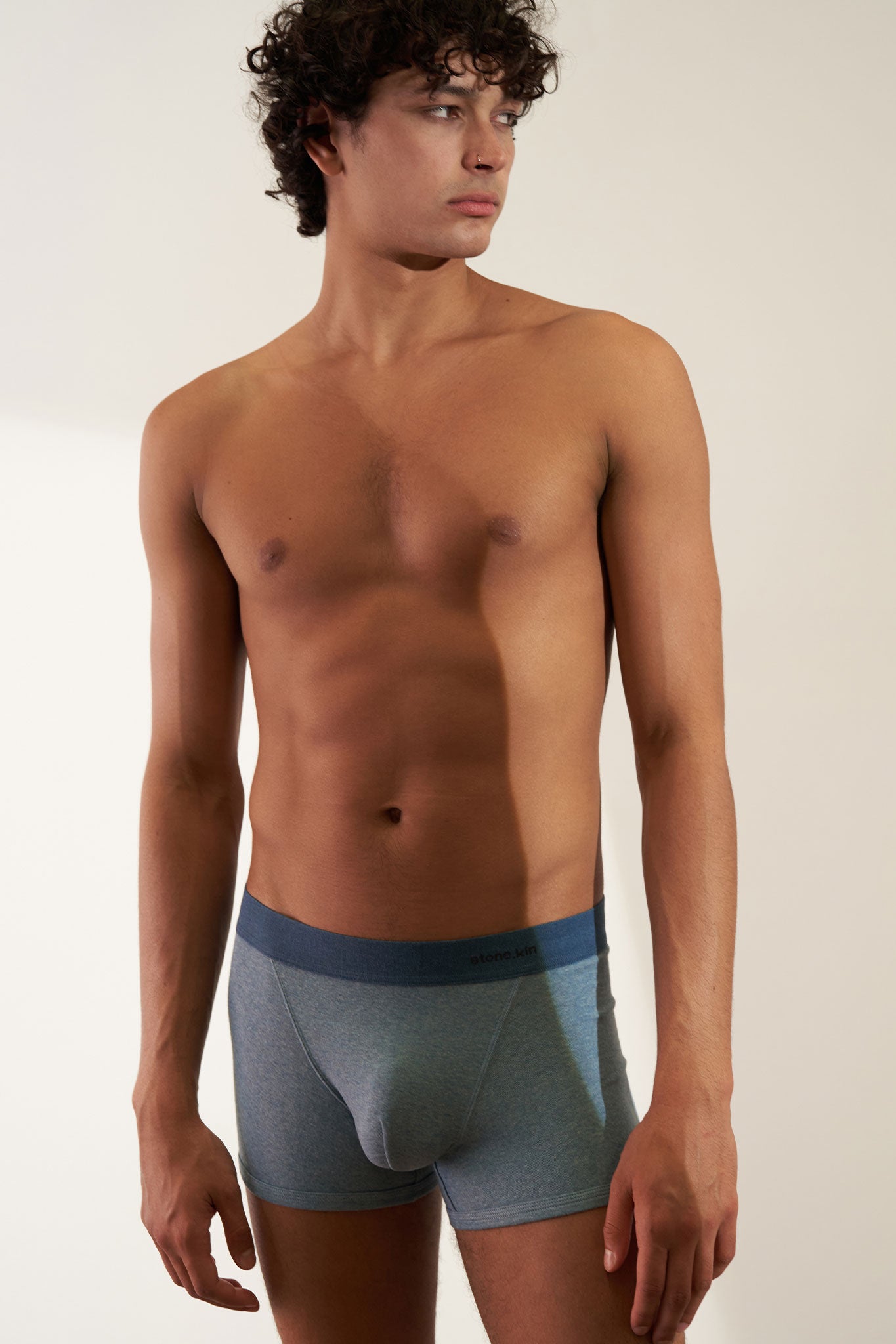 Boxer Brief in Organic Cotton Rib - Lake & Indigo