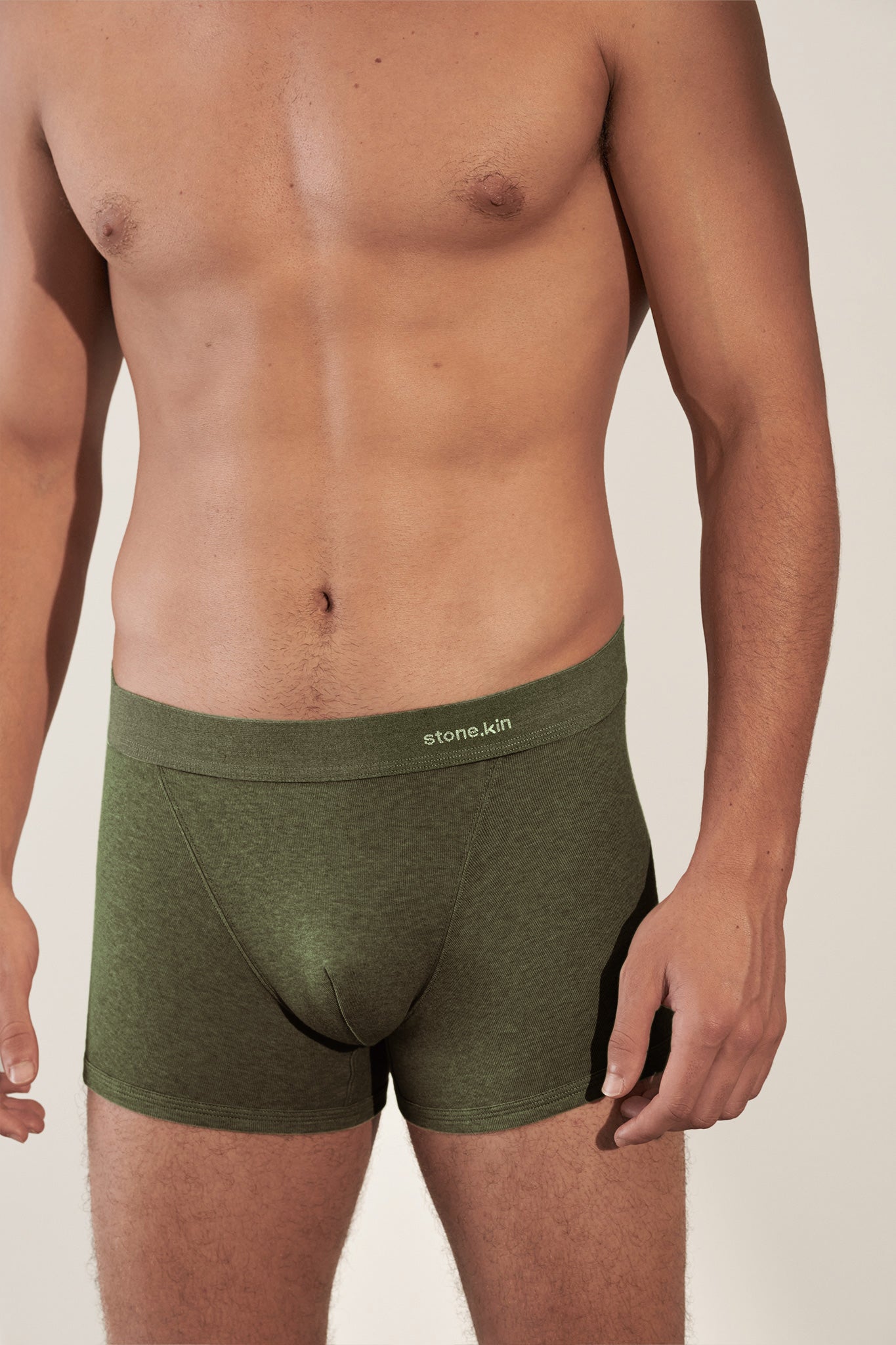 Boxer Brief in Organic Cotton Rib - Forest