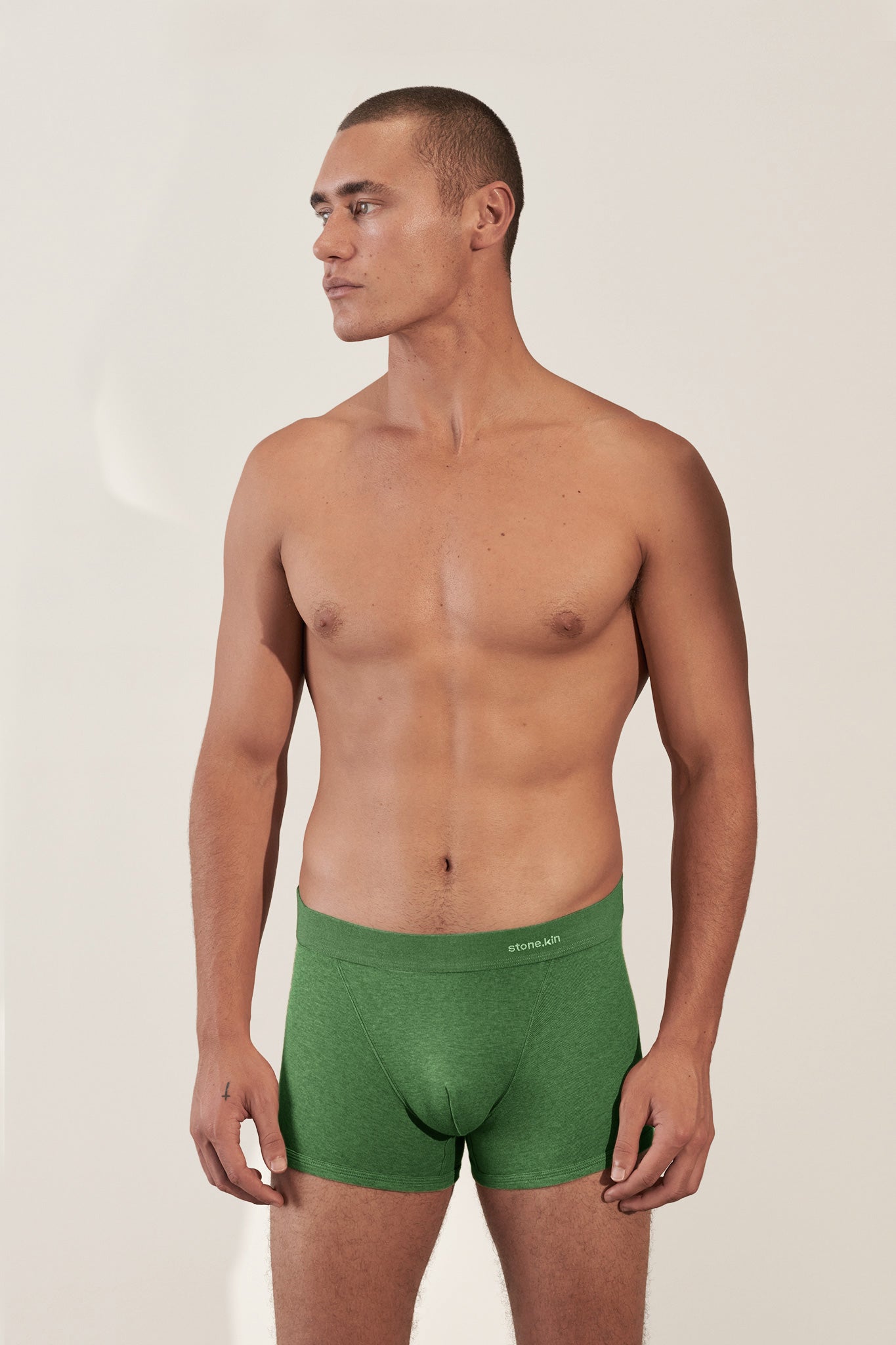 Boxer Brief in Organic Cotton Rib - Pandanus