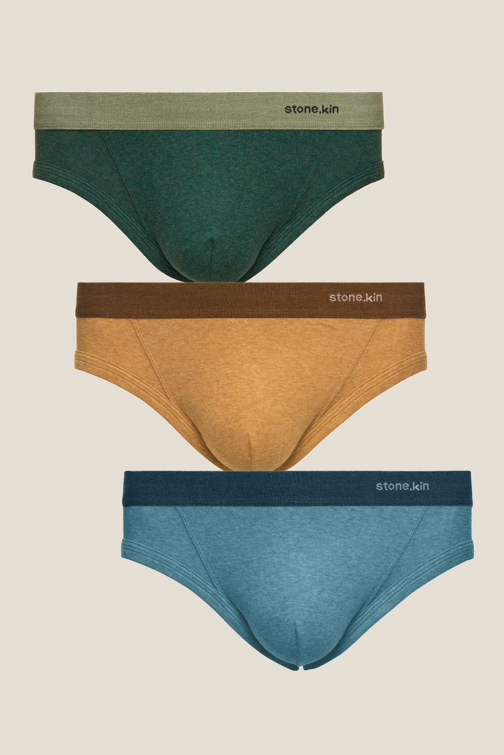 Brief - 3 Pack - Teal, Camel and Lake