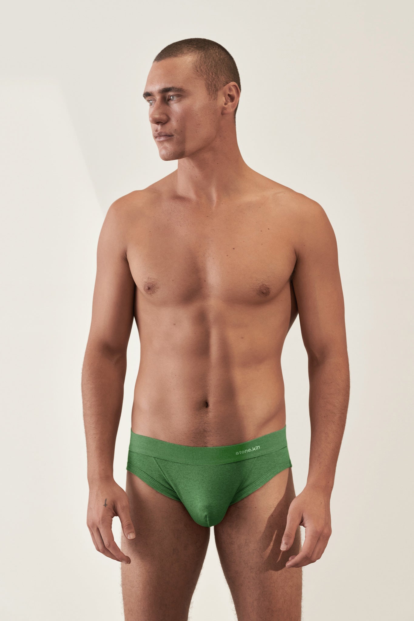 Brief in Organic Cotton Rib - Pandanus