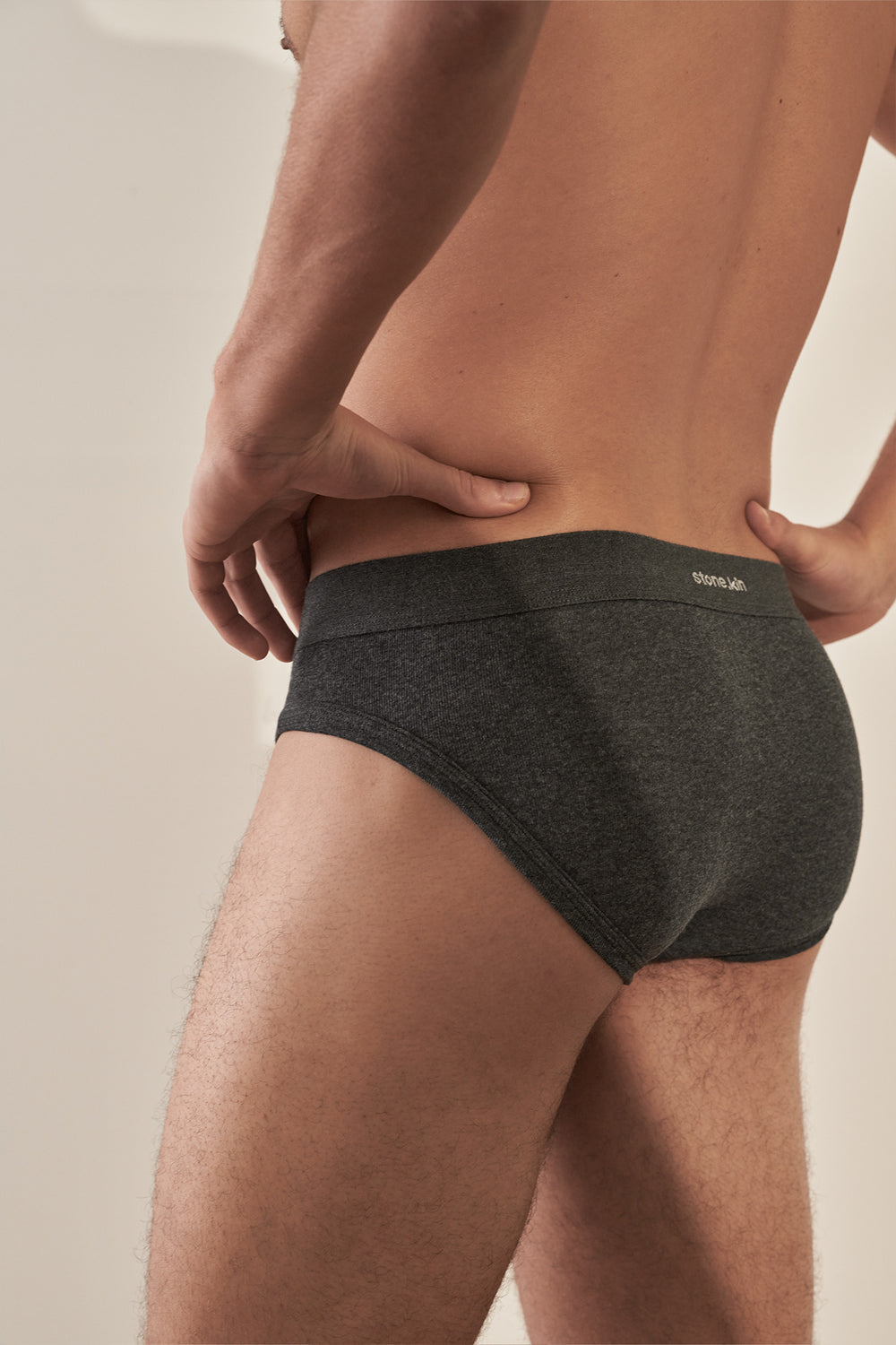 Brief in Organic Cotton Rib - Tar