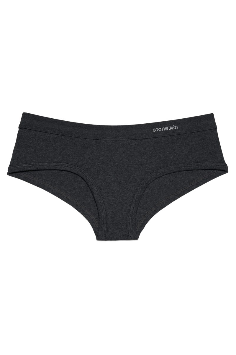 Women's Brief in Organic Cotton Rib - Tar