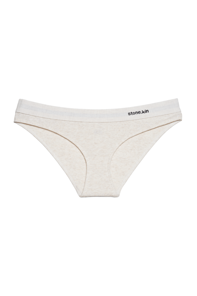 Cheeky in Organic Cotton Rib - Bone