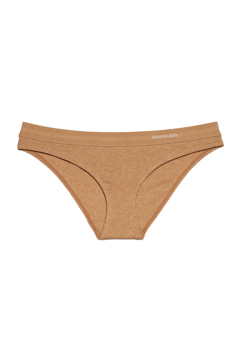 Cheeky in Organic Cotton Rib - Camel