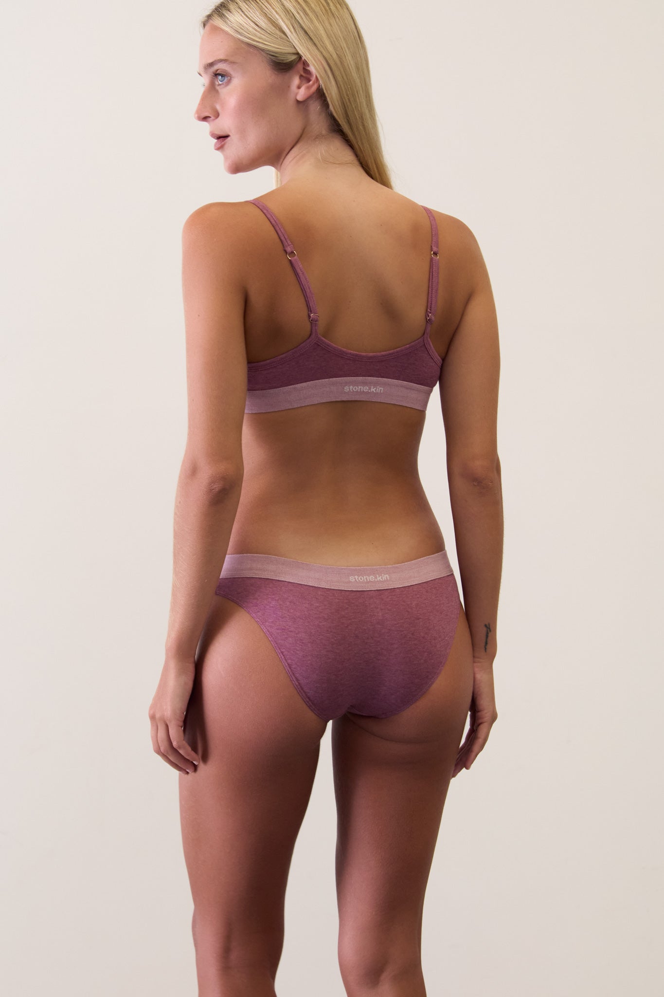 Cheeky in Organic Cotton Rib - Dusty Mauve