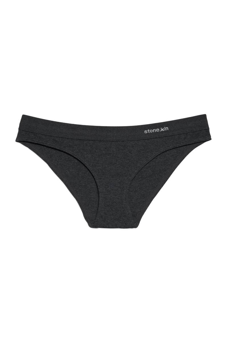 Cheeky in Organic Cotton Rib - Tar