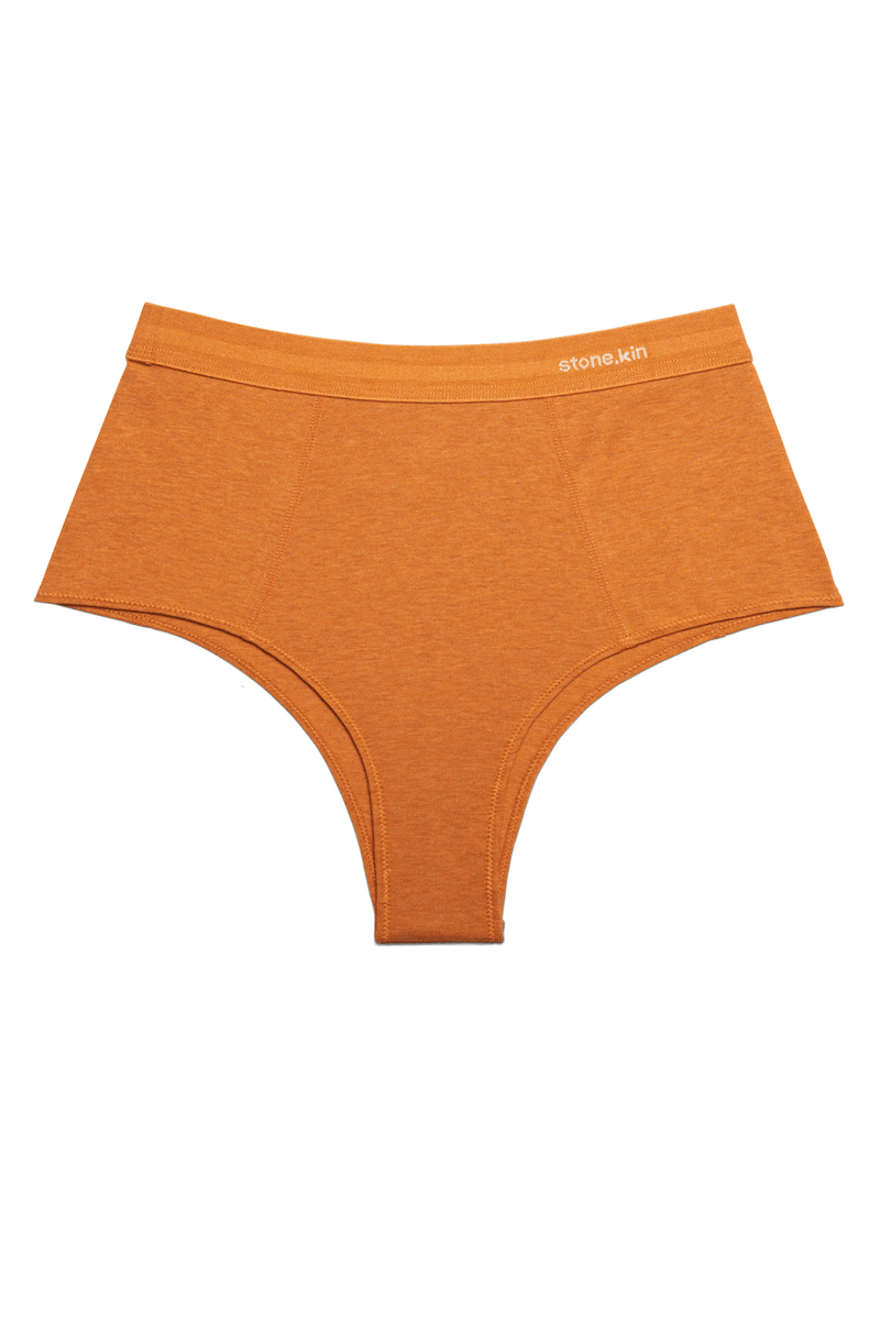 Hi~Brief in Organic Cotton Rib - Papaya