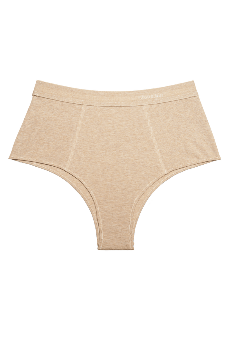 Hi~Brief in Organic Cotton Rib - Sand