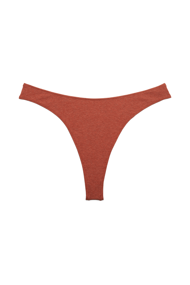 Hi~Thong in Organic Cotton Rib - Rust