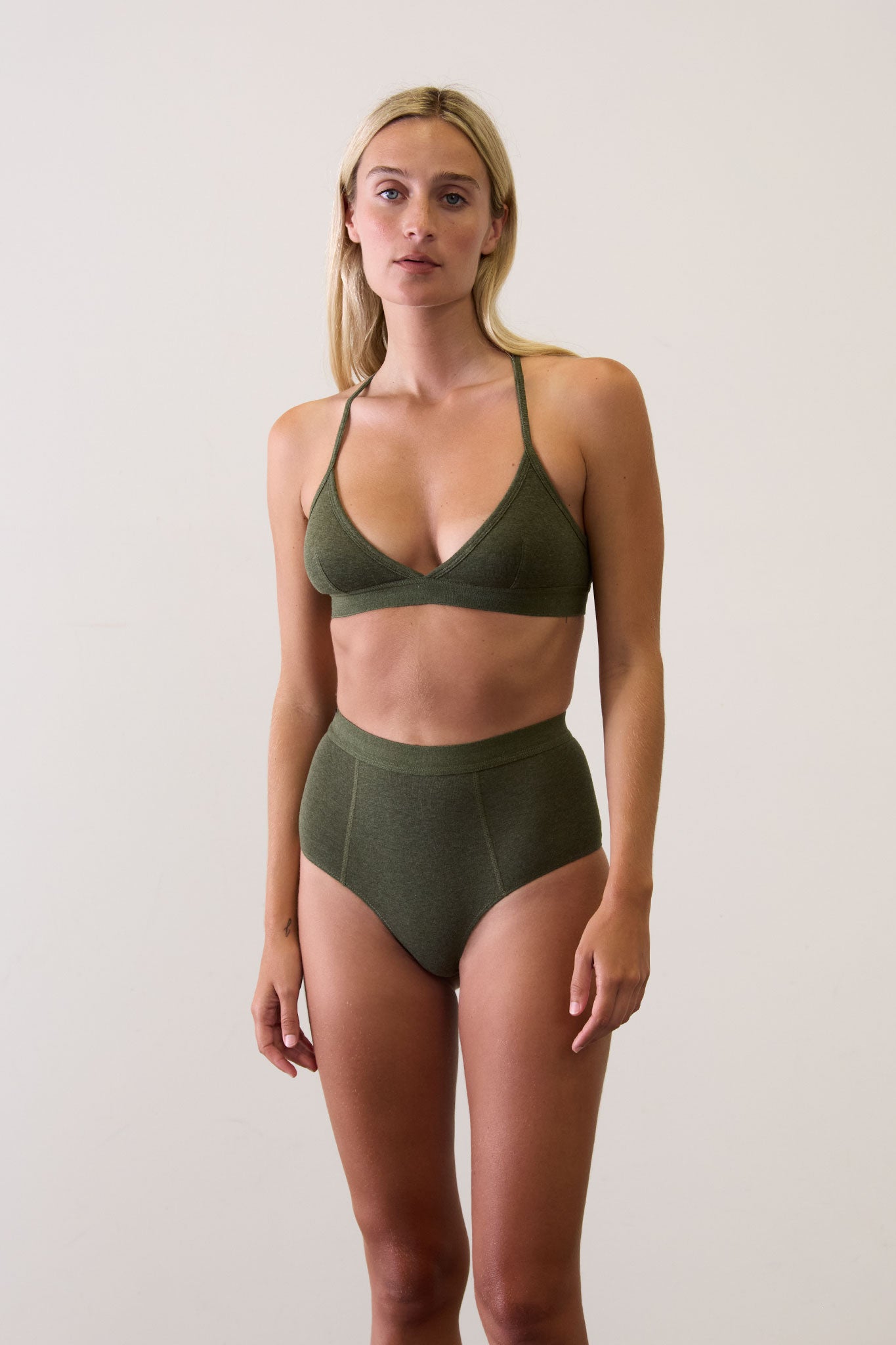 HI Brief in Organic Cotton Rib - Forest