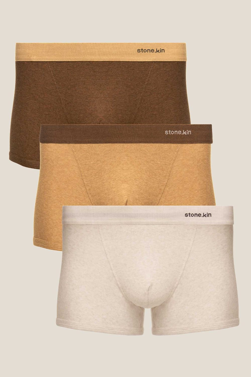 Boxer Brief 3 Pack / Camel, Bone & Brown