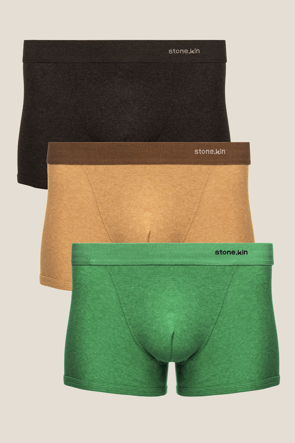 Boxer Brief 3 Pack / Tar, Camel & Pandanus