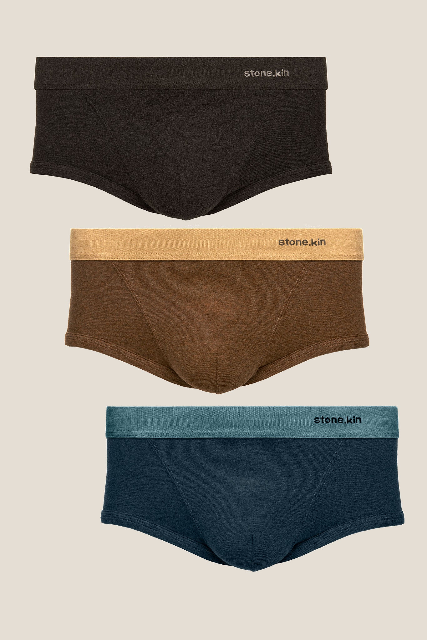 Trunk 3 Pack / Tar, Brown & Indigo