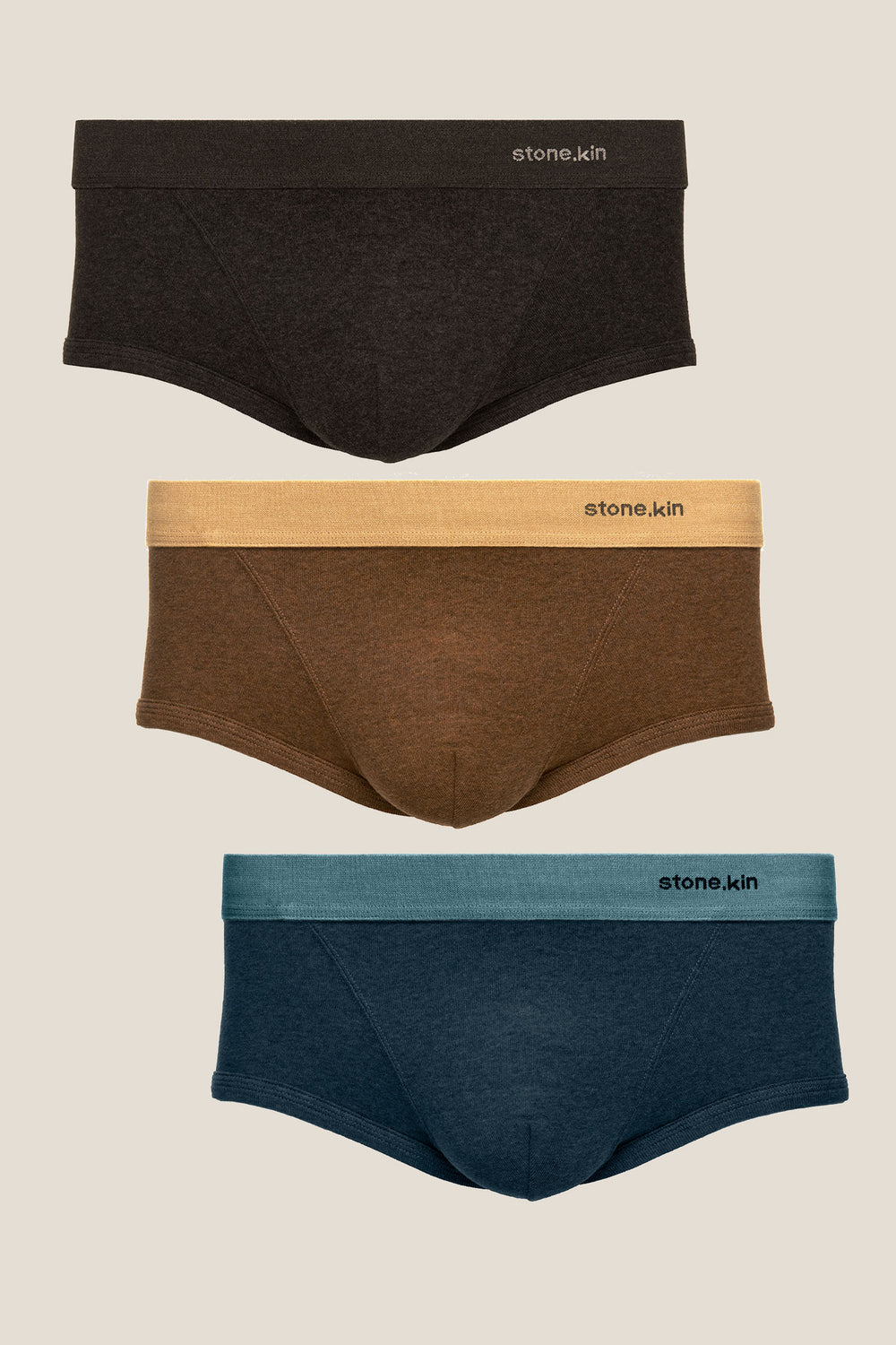 Trunk 3 Pack / Tar, Brown & Indigo