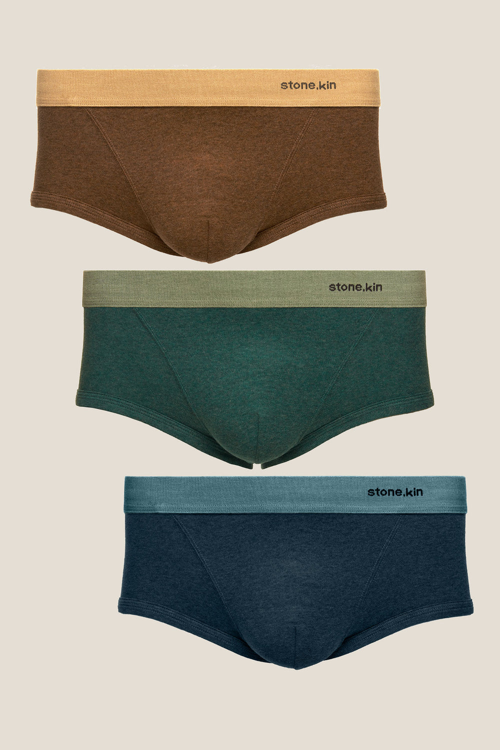 Trunk 3 Pack / Brown, Teal & Indigo