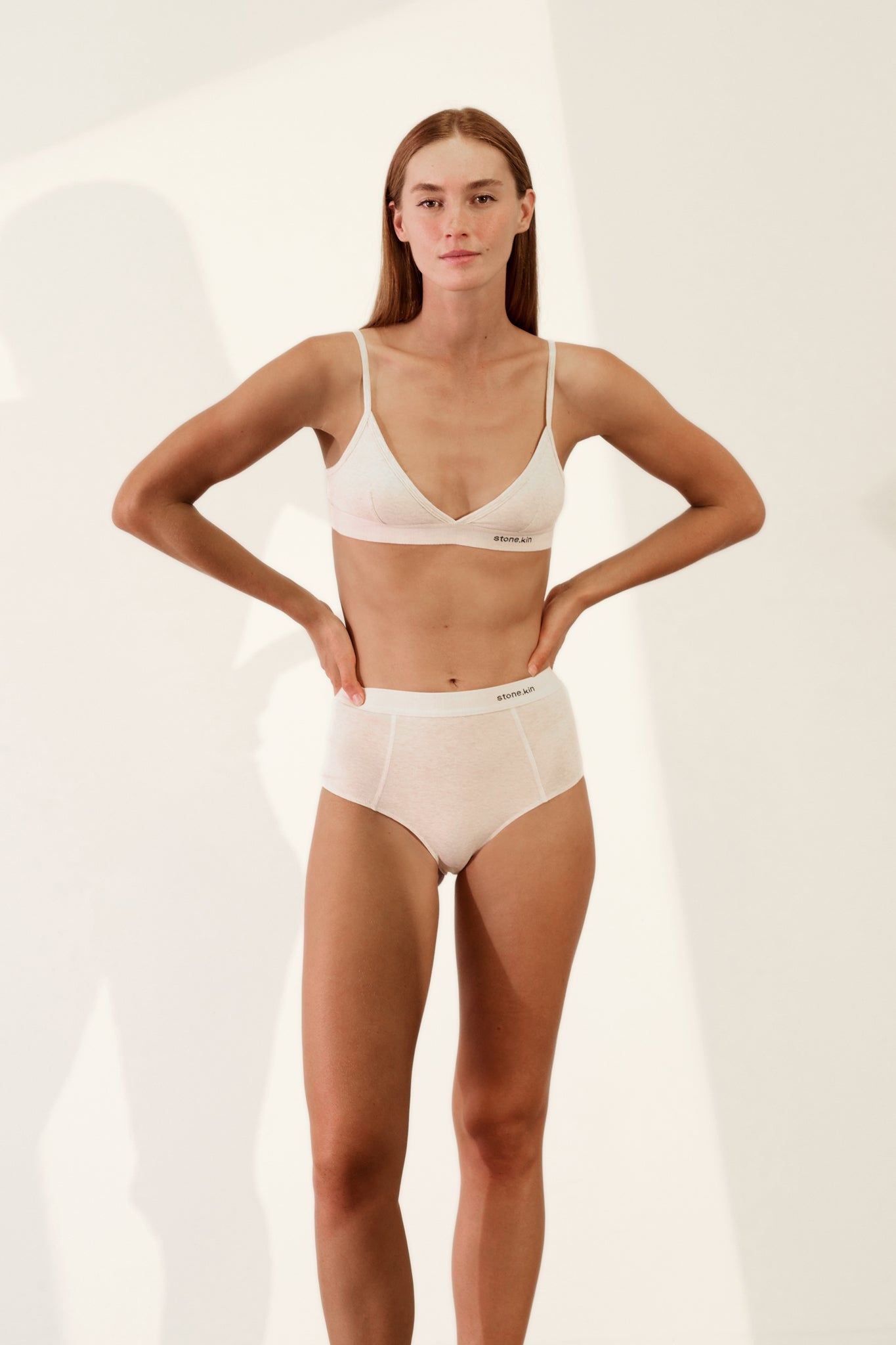 Hi~Brief in Organic Cotton Rib - Bone