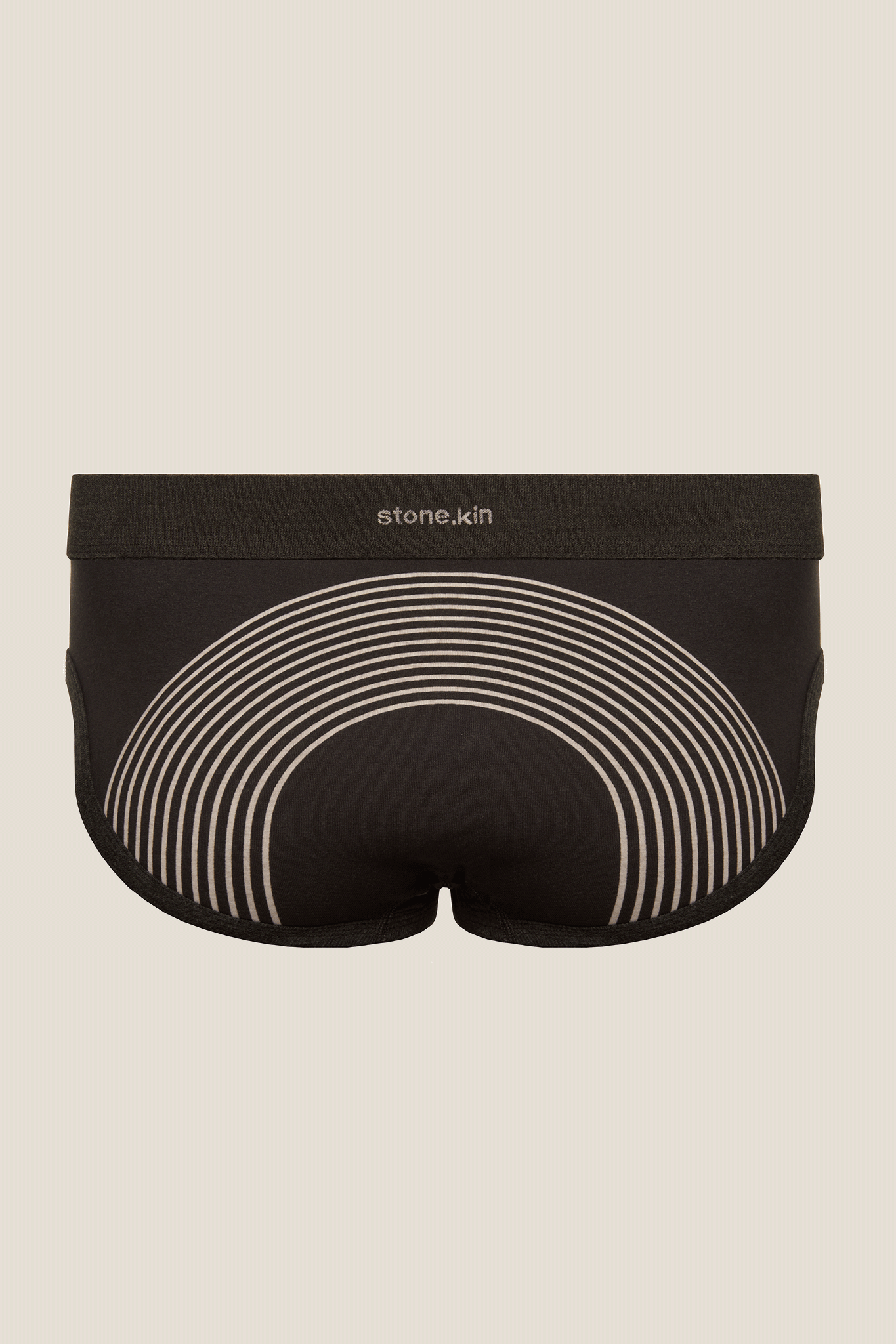 Stone.kin - Brief in Organic Cotton - Tar with Lines