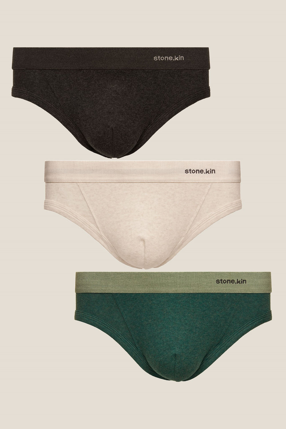 Men's Brief 3 Pack / Tar, Bone & Teal