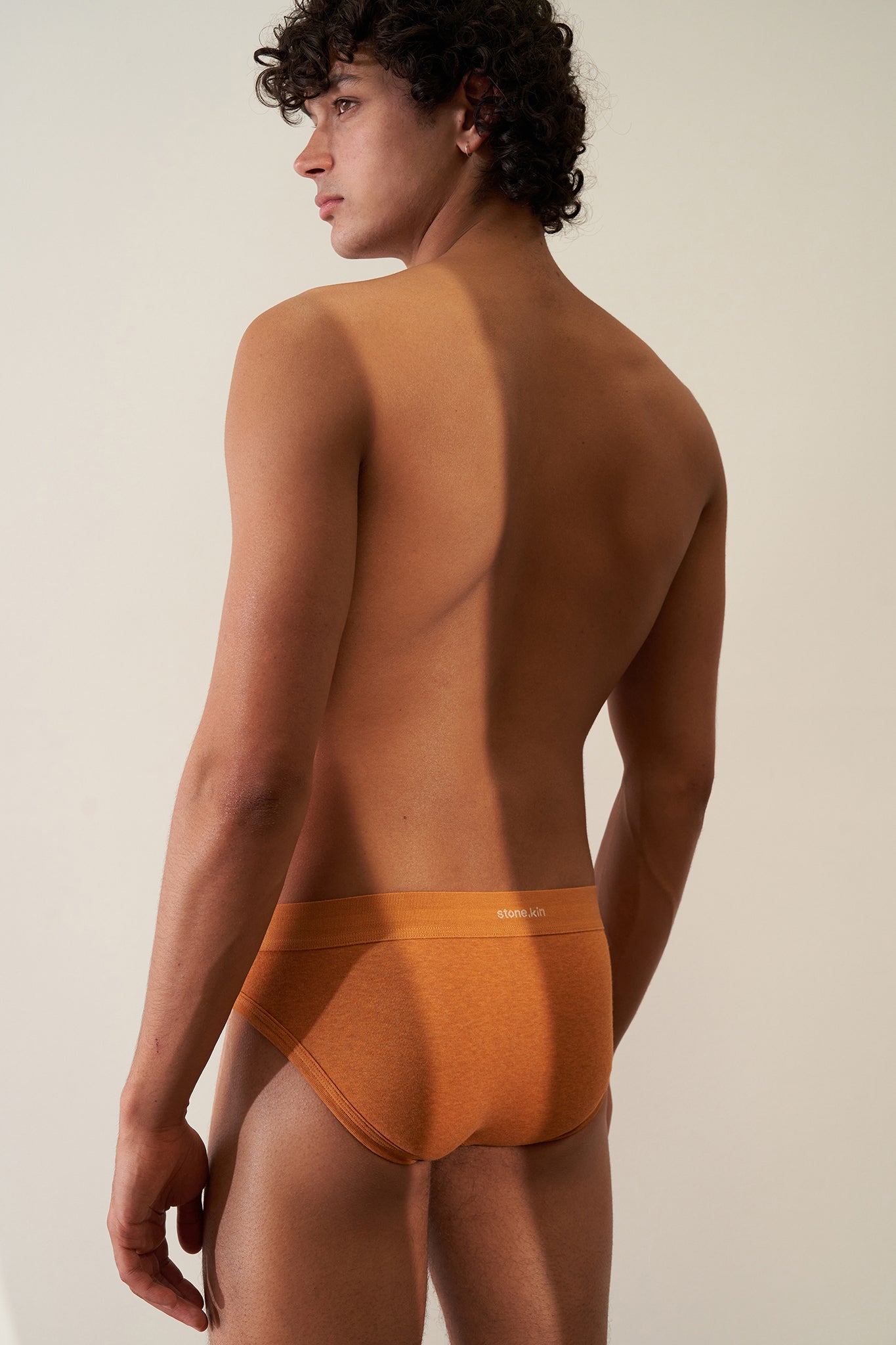 Brief in Organic Cotton Rib - Papaya