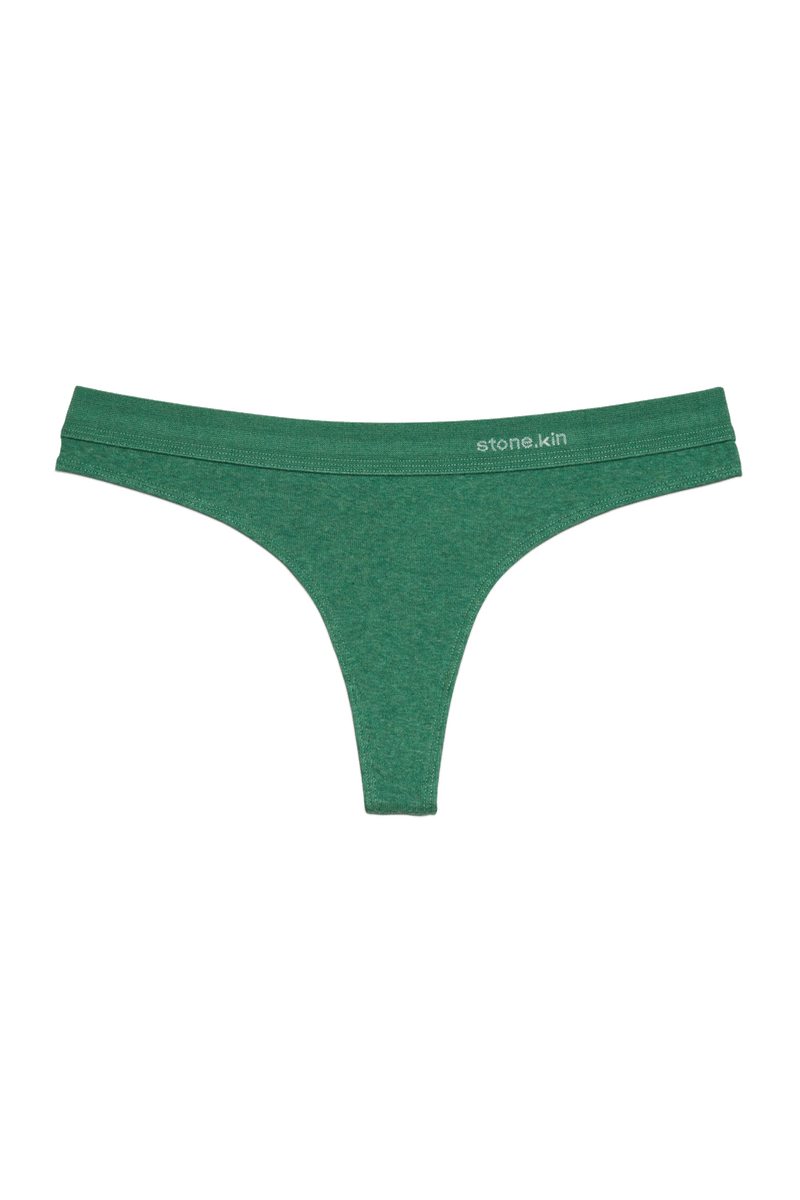 Thong in Organic Cotton Rib - Pandanus