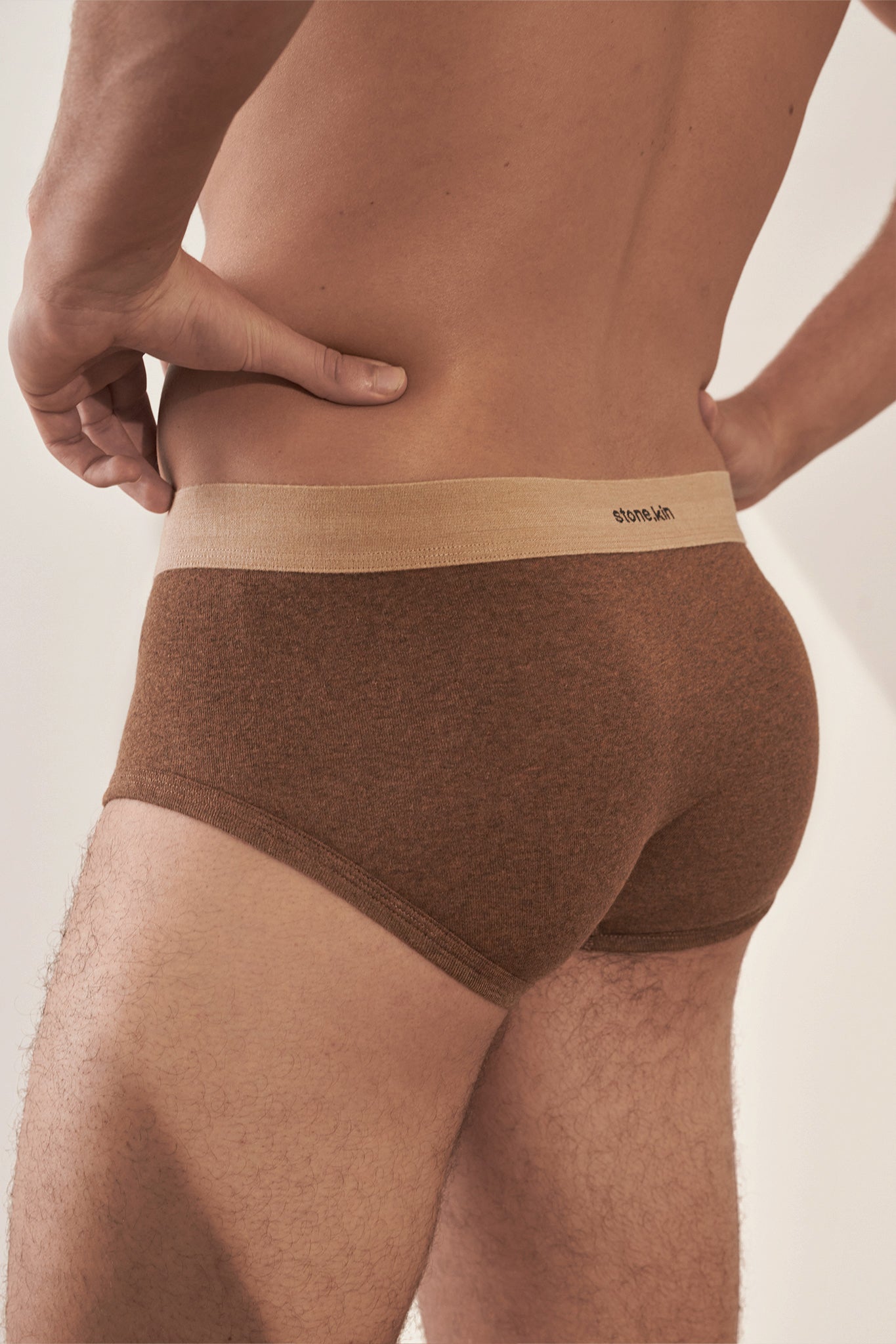 Trunk in Organic Cotton Rib - Brown & Camel