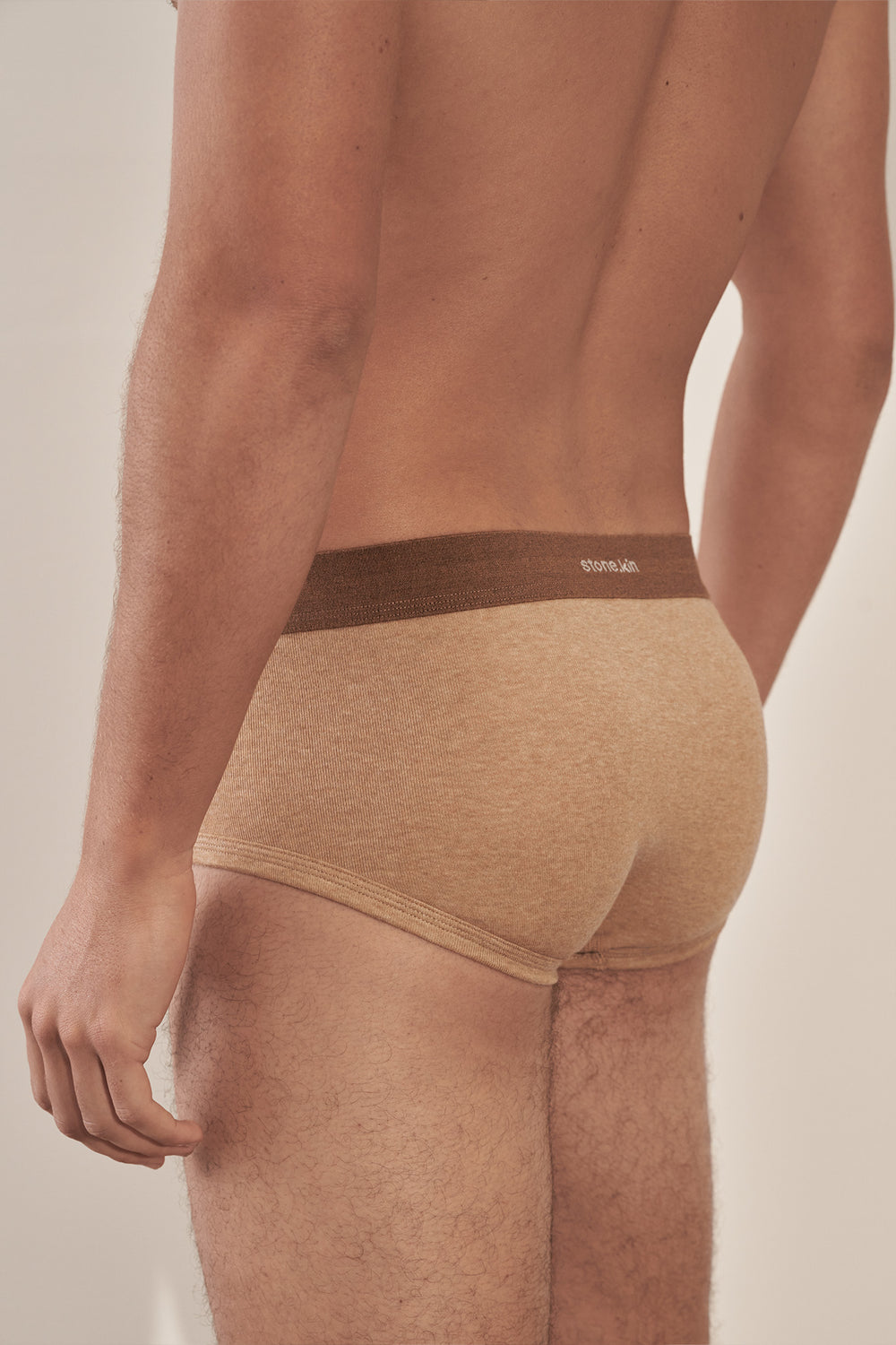 Trunk in Organic Cotton Rib - Camel & Brown